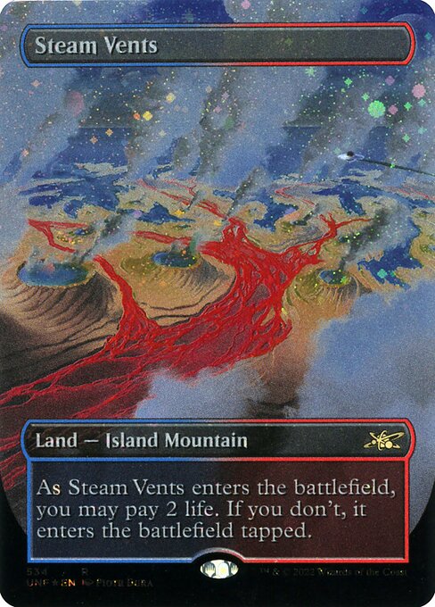 Steam Vents (Borderless Galaxy Foil, Foil) · Unfinity [UNF] · MTG 