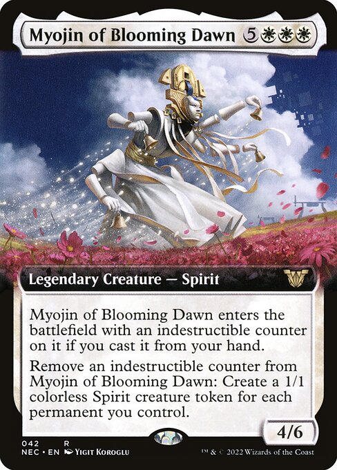 Myojin of Blooming Dawn (Extended Art) · Neon Dynasty Commander